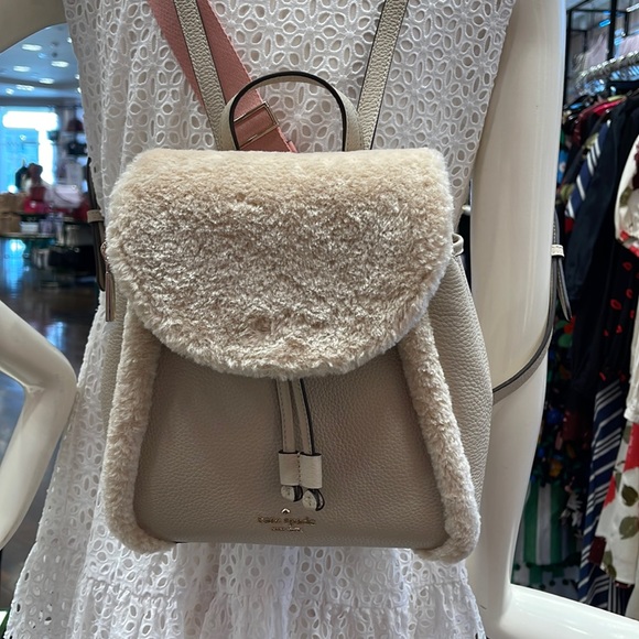 Kate spade fur backpack Clearance